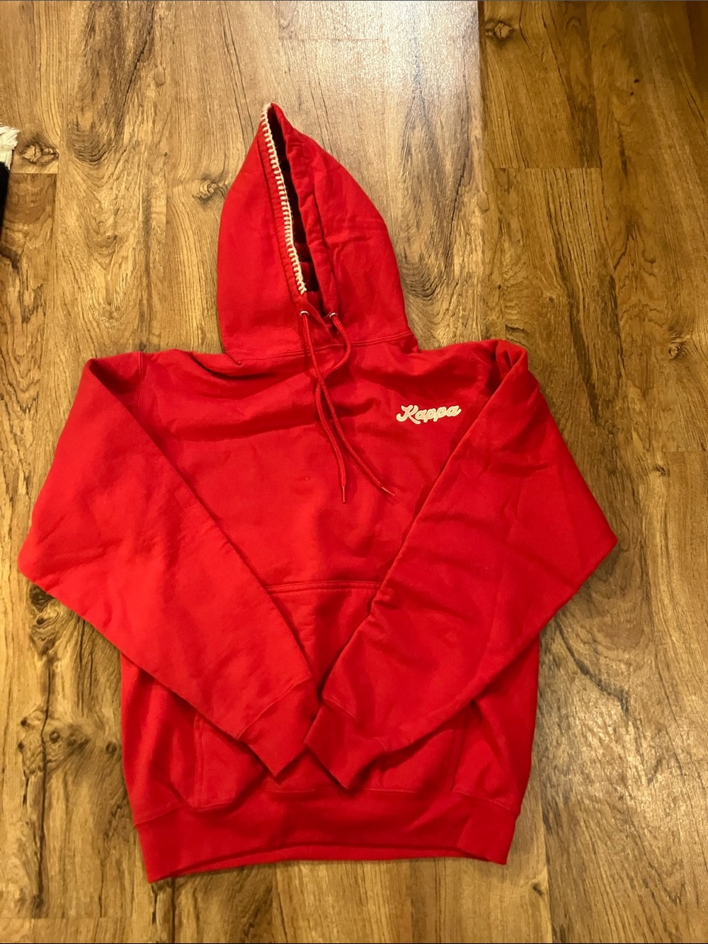 Villanova Kappa Red Hoodie with Contrast Trim graphic medium